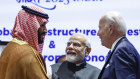 Saudi Arabian Crown Prince Mohammed bin Salman Al Saud, President Joe Biden, and Indian Prime Minister Narendra Modi. 