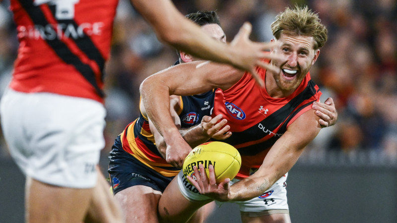 AFL live updates: Crows v Bombers clash on a knife’s edge after tight opening quarter