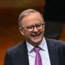 Prime Minister Anthony Albanese in parliament today.