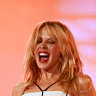 Kylie Minogue at the Brit Awards in London last year.