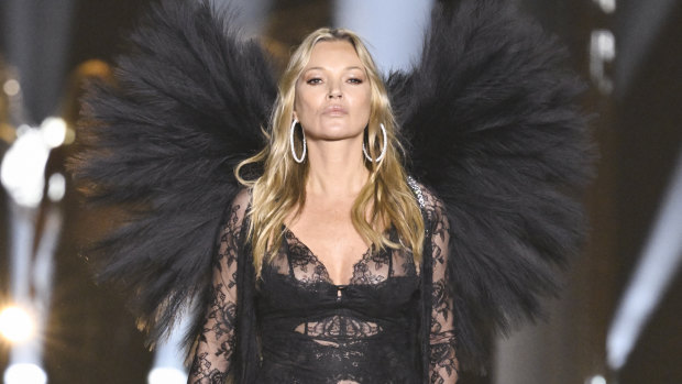 Kate Moss walks the runway during the 2024 Victoria’s Secret Fashion Show.