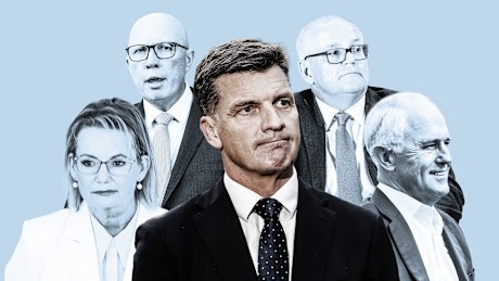Angus Taylor is the 17th leader of the federal parliamentary Liberal Party, following Sussan Ley, Peter Dutton, Scott Morrison and Malcolm Turnbull.