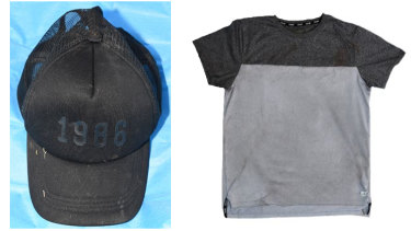 Police have released images of a black cap and a T-shirt found within 100m of where Aiia's body was found.