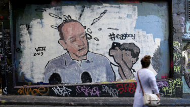 Egg Boy's star status rose astronomically after the incident. He was honored in a mural in a Melbourne laneway.