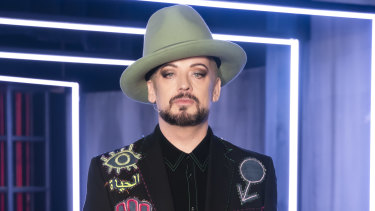 The Voice Australia judge Boy George on set earlier this year.