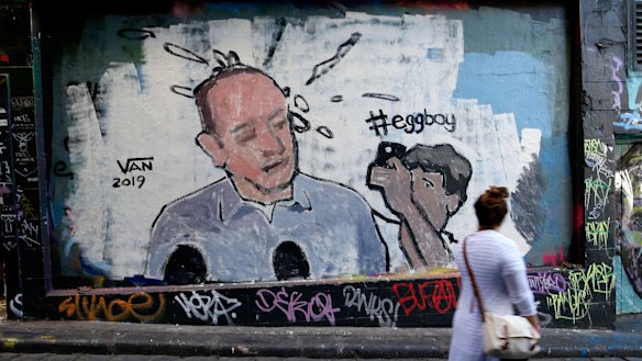 Egg Boy's star status rose astronomically after the incident. He was honored in a mural in a Melbourne laneway.