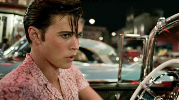 The hair, the make-up and the costumes all told the story of Elvis Presley’s rise and fall: Austin Butler in Elvis.