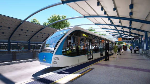The latest design image for Brisbane Metro.
