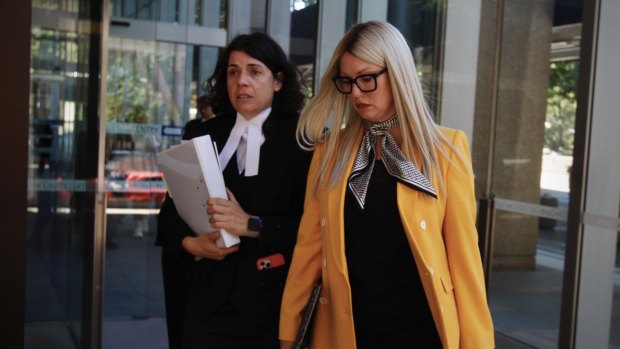 Elaine Stead and barrister Sue Chrysanthou SC outside the Federal Court on Tuesday.