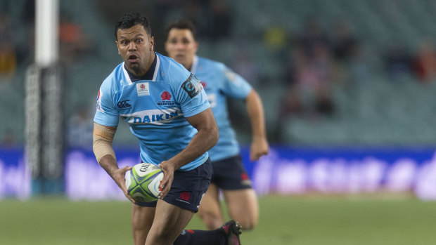Bright spot: Kurtley Beale with the ball against the Highlanders.
