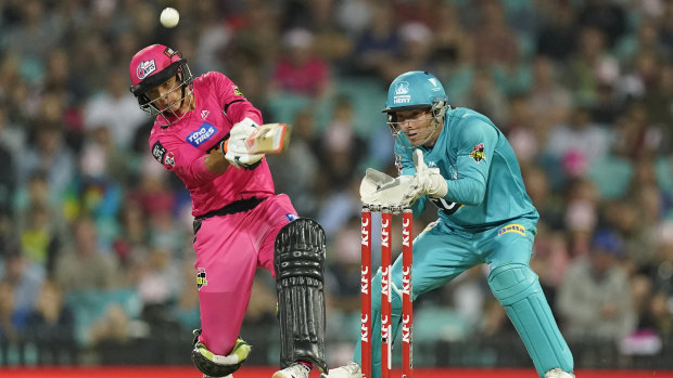 Josh Philippe of the Sixers bats during the Big Bash League.