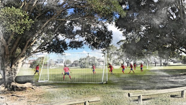 Design image for a new sporting field at Rocklea.