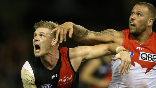 Michael Hurley during a standout performance against Buddy Franklin in July last year.