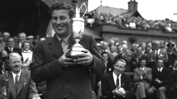 Peter Thomson after winning the British Open Golf Championship.
