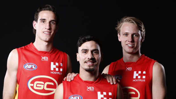 New Suns (from left) Ben King, Izak Rankine and Jack Lukosius. Already there is speculation about their future.