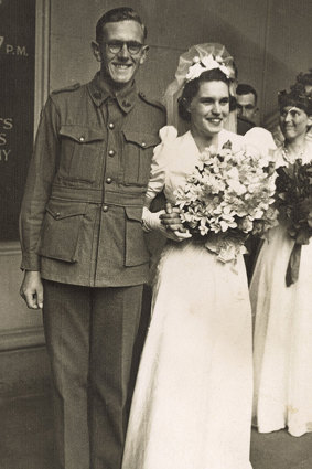 Jean Cawood (later Jean Smith) marries her first husband, Les Wilkin, in November 1940. Five months later, he was killed in action. 