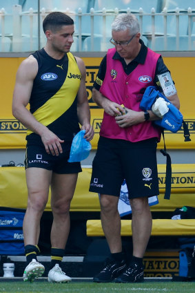 Dion Prestia hurt his hamstring.