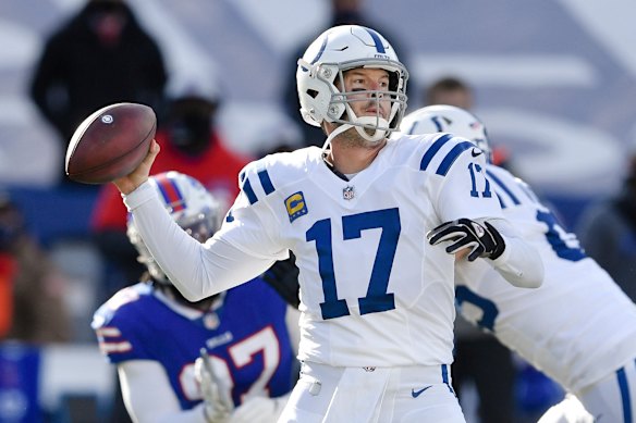 Philip Rivers in action for the Colts in 2020, his last NFL season.