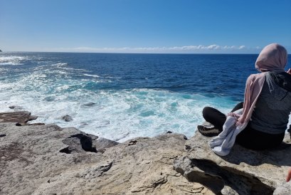 What could be more Austalian than a beach holiday? Ramia Abdo-Sultan’s daughter on their recent getaway.