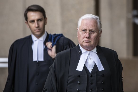 Bret Walker SC outside the NSW Court of Appeal during the Berejiklian hearing.