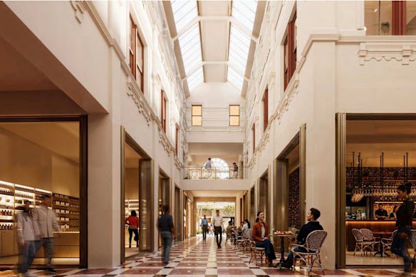 Artist's impression of the reinstated McNess Royal Arcade.