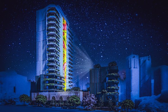 The Deery family plans to build two towers opposite their Story Bridge Hotel, including an illuminated display.