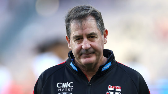 St Kilda coach Ross Lyon comes to terms with another disappointing performance by his team.