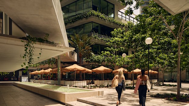 The entrance to the five-storey wellness complex.