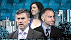 Party of chaos: Brad Battin, Moira Deeming and John Pessuto.