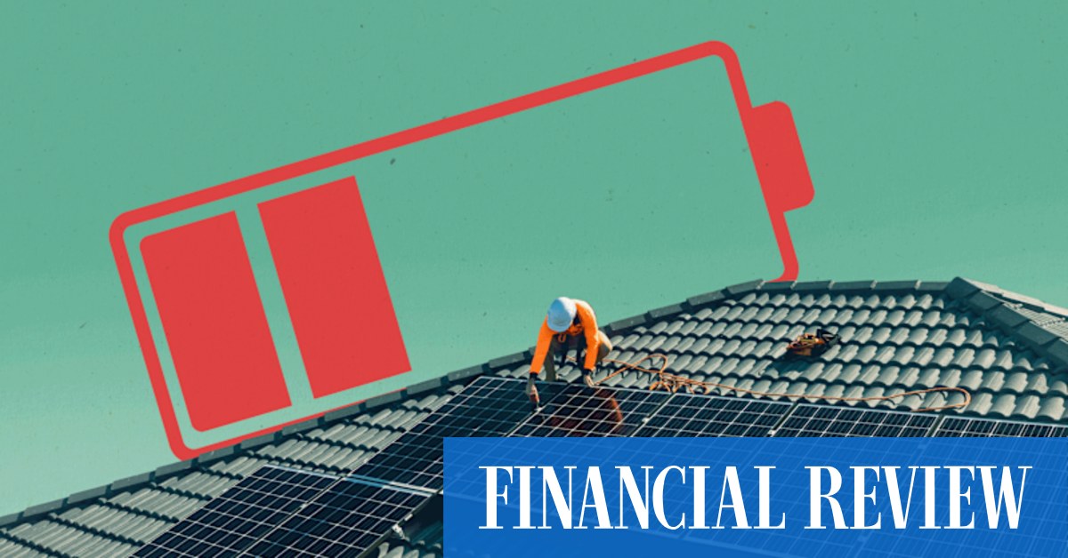 afr.com - Ryan Cropp - Australia's home battery bonanza is fuelling a solar revival