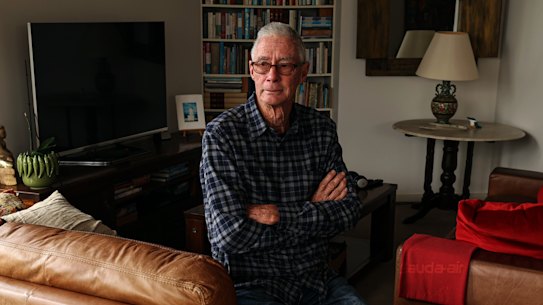 Sydneysider Peter Moor downsized from his former house to a penthouse because he wanted a break from mowing lawns – but now regrets his decision.