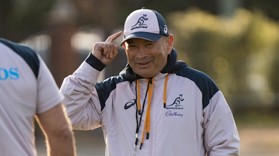 Eddie Jones at Wallabies training in Melbourne.