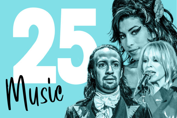 Lin-Manuel Miranda, Amy Winehouse and Kylie Minogue have albums on the list.