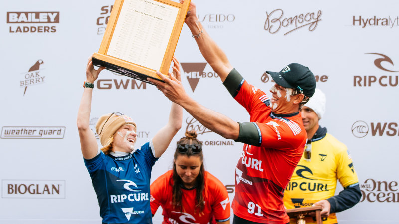 Surfing’s 100kg ‘Rodman’ and a pint-sized US prodigy hoist Bells trophy