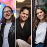 Finalists for The Age Good Food Guide 2025 Young Chef of the Year, presented by Smeg, from left: Henry Salt, Saavni Krishnan, Emie Vitteaut, Viveik Vinoharan, Kimberly Tang.