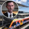 Mark Bailey (inset) says the government is in talks about the future of the Airtrain.