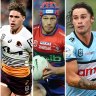 Nathan Cleary, Reece Walsh, Kalyn Ponga, Nicho Hynes and Jahrome Hughes.