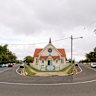 The former Sandgate Baptist Church, built in 1887, on the hairpin corner of Flinders Parade and Cliff Street. It’s now a childcare centre.