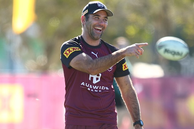 Assitant coach Cameron Smith during a Queensland Maroons State of Origin training session at Sanctuary Cove on July 08, 2023 in Gold Coast, Australia. (Photo by Chris Hyde/Getty Images)