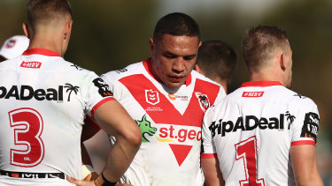 Tyson Frizell's immediate future may become the centre of great debate if the Dragons struggle at the resumption of the 2020 season.