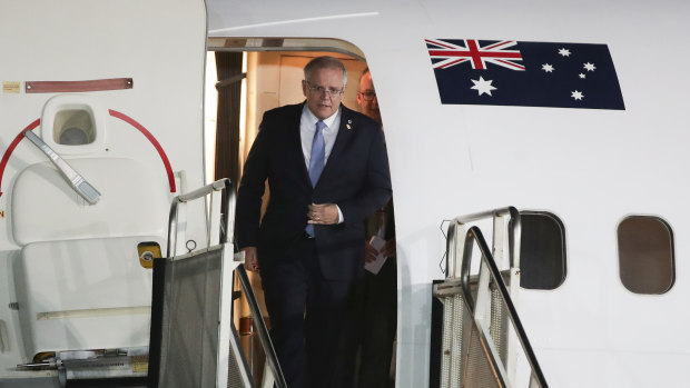 Prime Minister Scott Morrison touches down in Argentina. 
