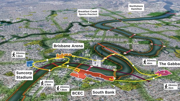 There are moves to make Brisbane, particularly inner-city sports and entertainment venues, more accessible to pedestrians.