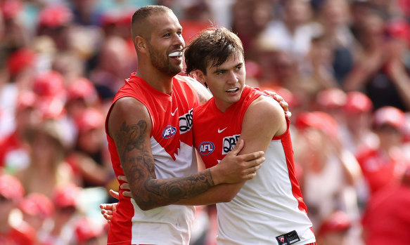Logan McDonald (right) might be set to blossom now that Lance Franklin has retired.