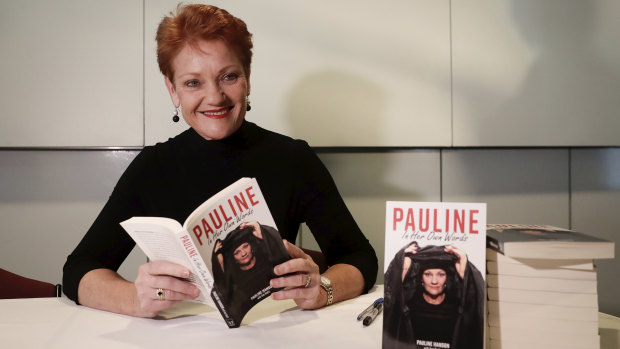 Pauline Hanson launches her new book.