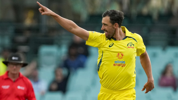 Mitchell Starc claimed 4-47 against England at the SCG on Saturday.