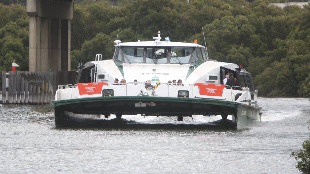 The RiverCat Nicole Livingstone plies the Parramatta River.