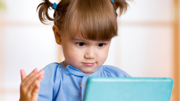 By the age of four, most youngsters are already "self-sufficient" on a tablet or mobile phone.