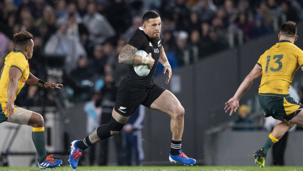 Sonny Bill Williams in action for the All Blacks against Australia last year. For all his success, SBW still found it tough to crack the starting side.