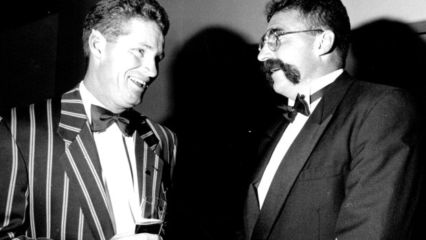 Dean Jones and Merv Hughes in 1994.