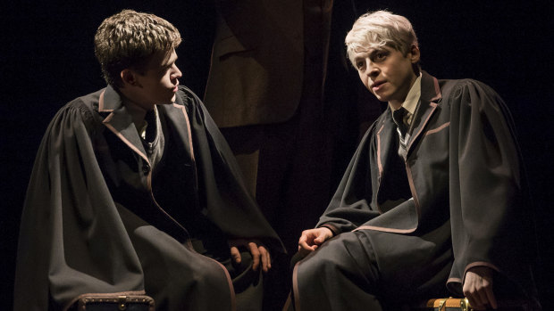 The show picks up where the books and films finished with Harry and Draco's sons, Albus and Scorpius starting at Hogwarts.